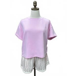 NEW SIMPLY SOUTHERN women's soft knit bow tee in blush